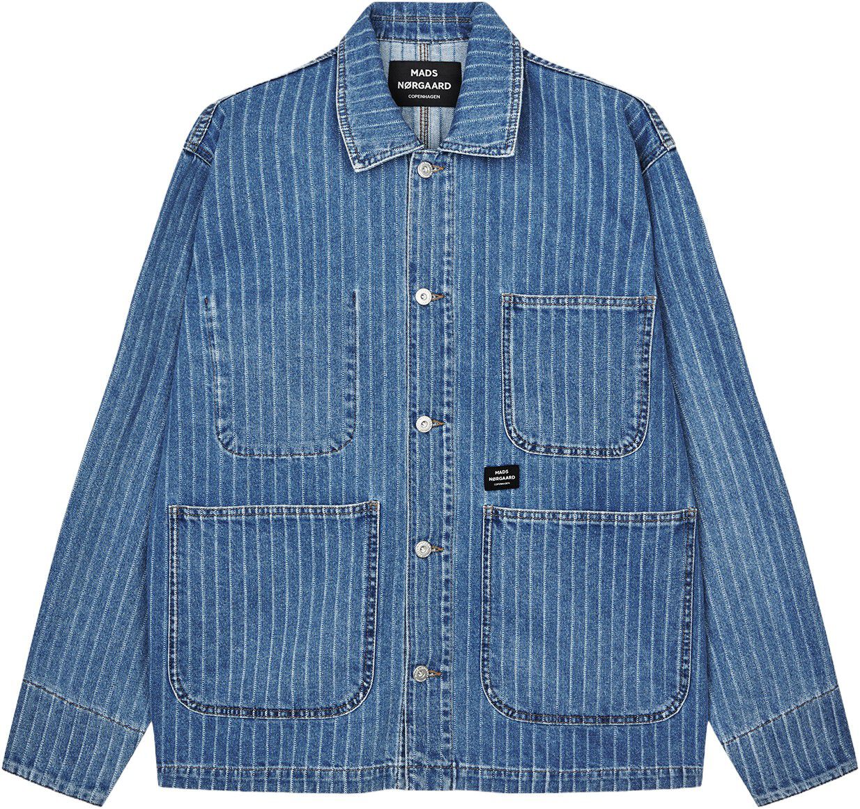 Striped Denim Chore Jacket