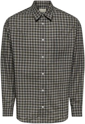 ONSBALI POPLIN CHECKED RLX FIT L/S