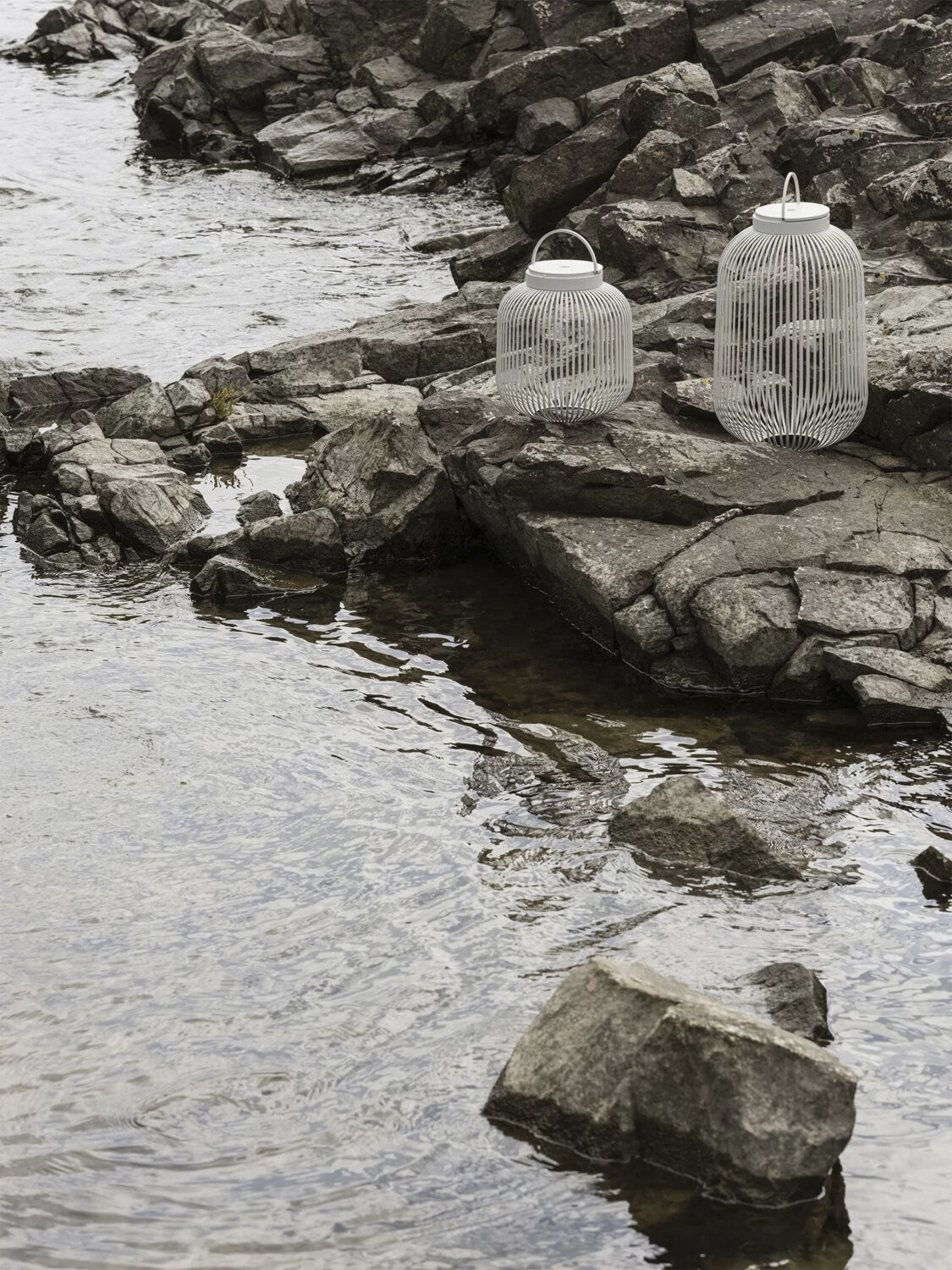 Mobile LED Lamp -LITO- Colour Silk Gray Size L