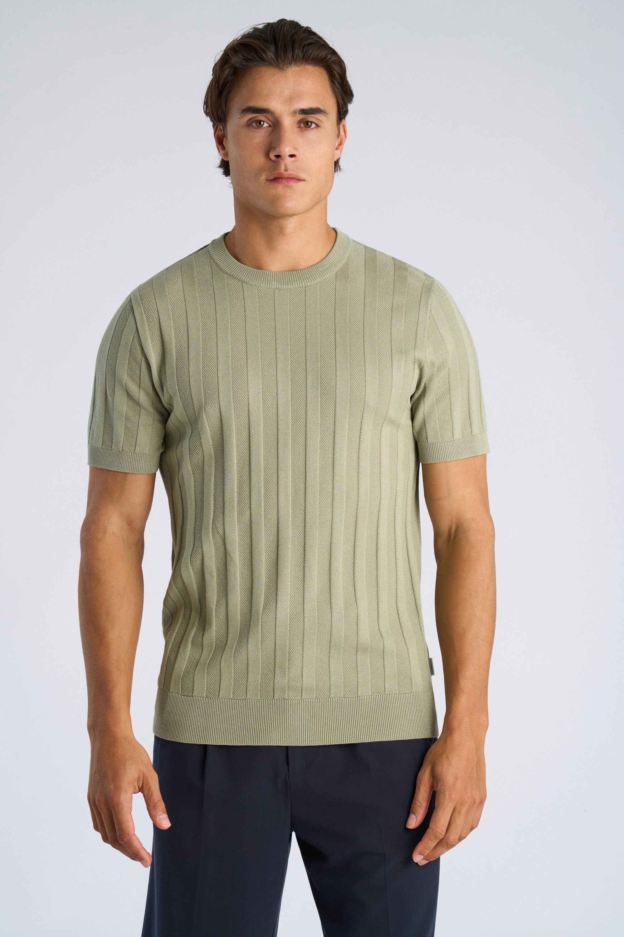 Knitted crew neck t-shirt