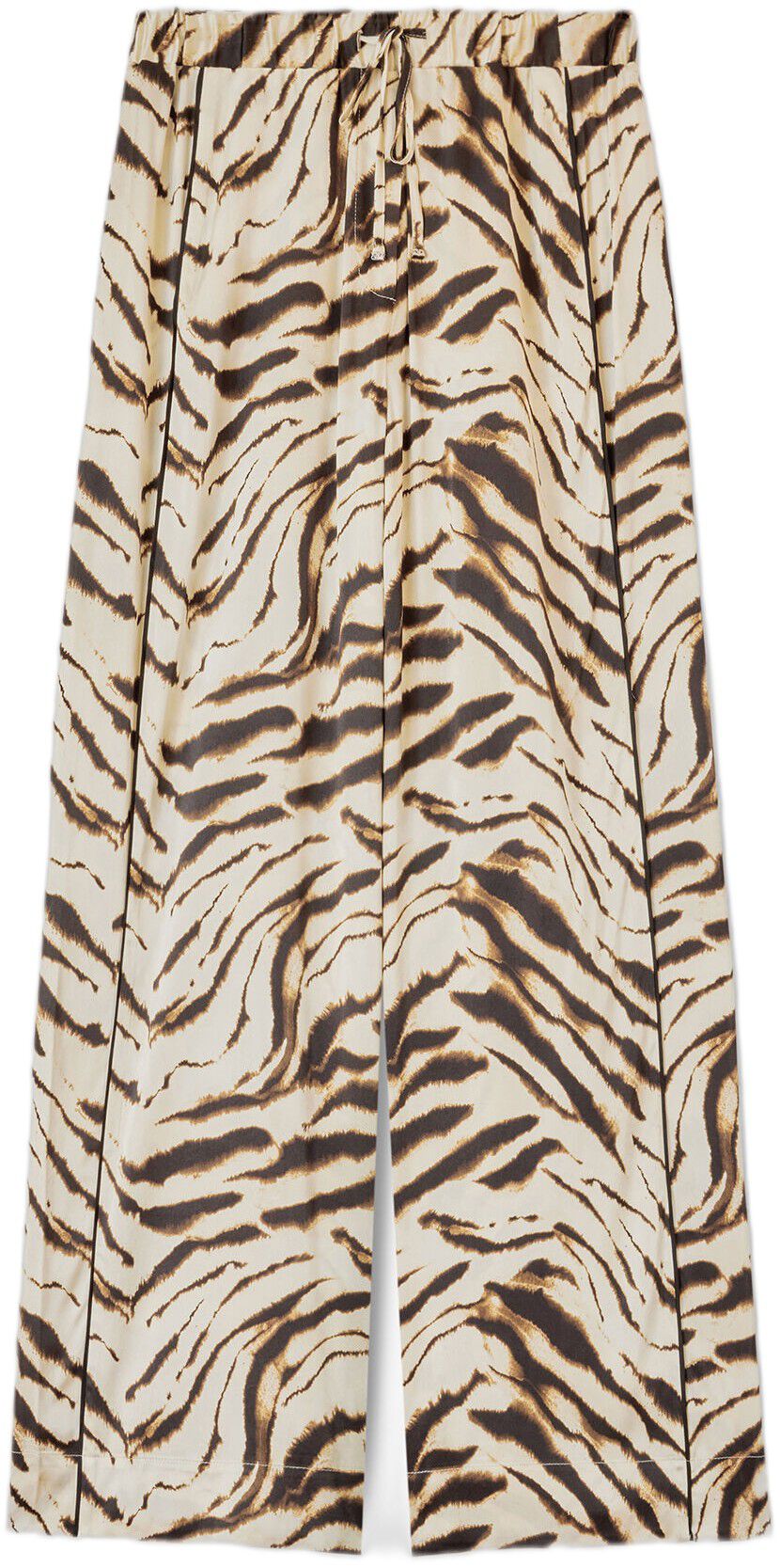 Printed Stretch Satin Elasticated P