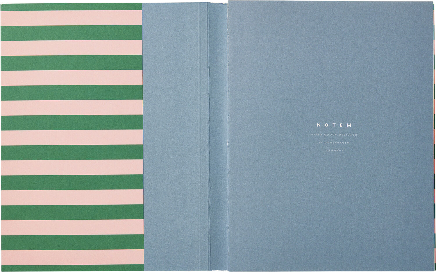 UMA Notebook, Flat-Lay - Medium, Green & Rose