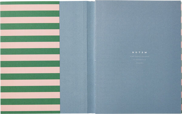 UMA Notebook, Flat-Lay - Medium, Green & Rose