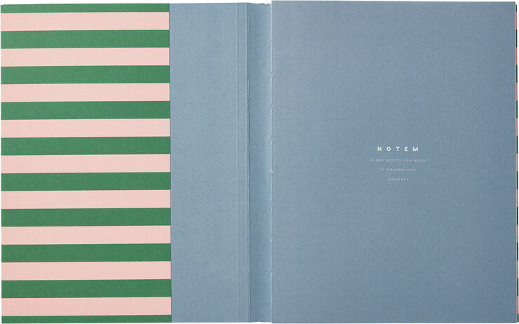 UMA Notebook, Flat-Lay - Medium, Green & Rose