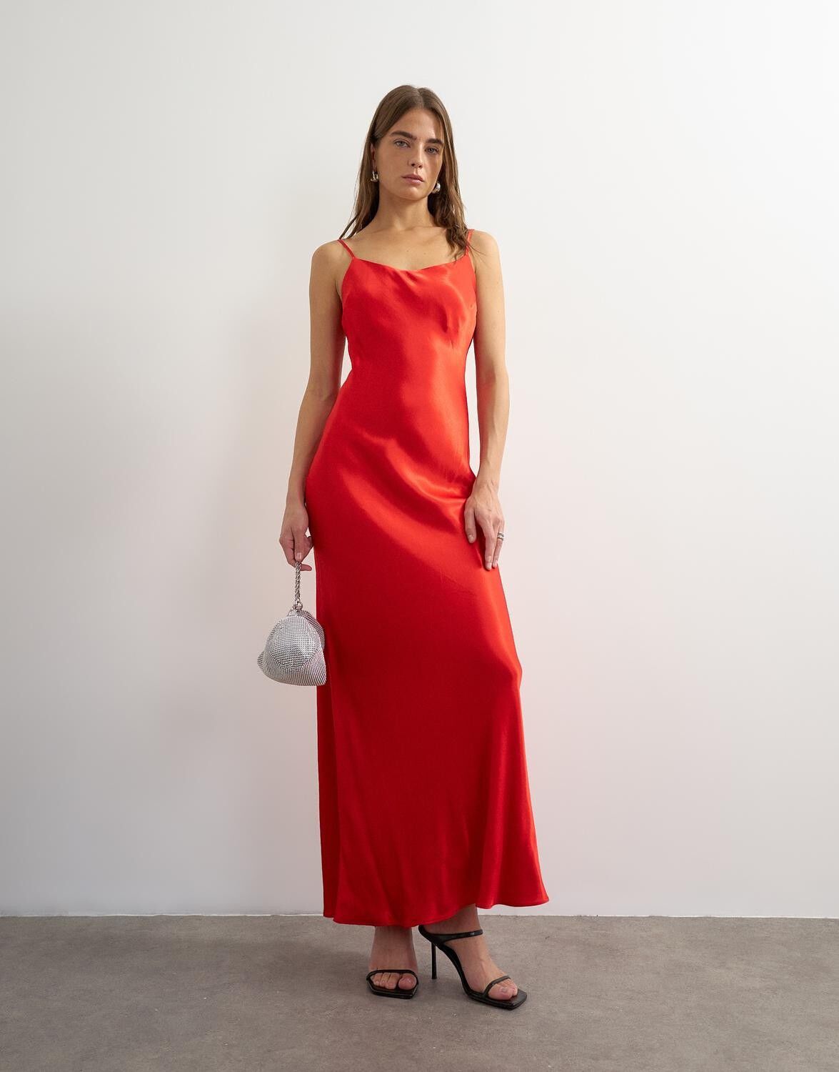 Tsadda Satin Scoop Neck Slip Dress Wvn