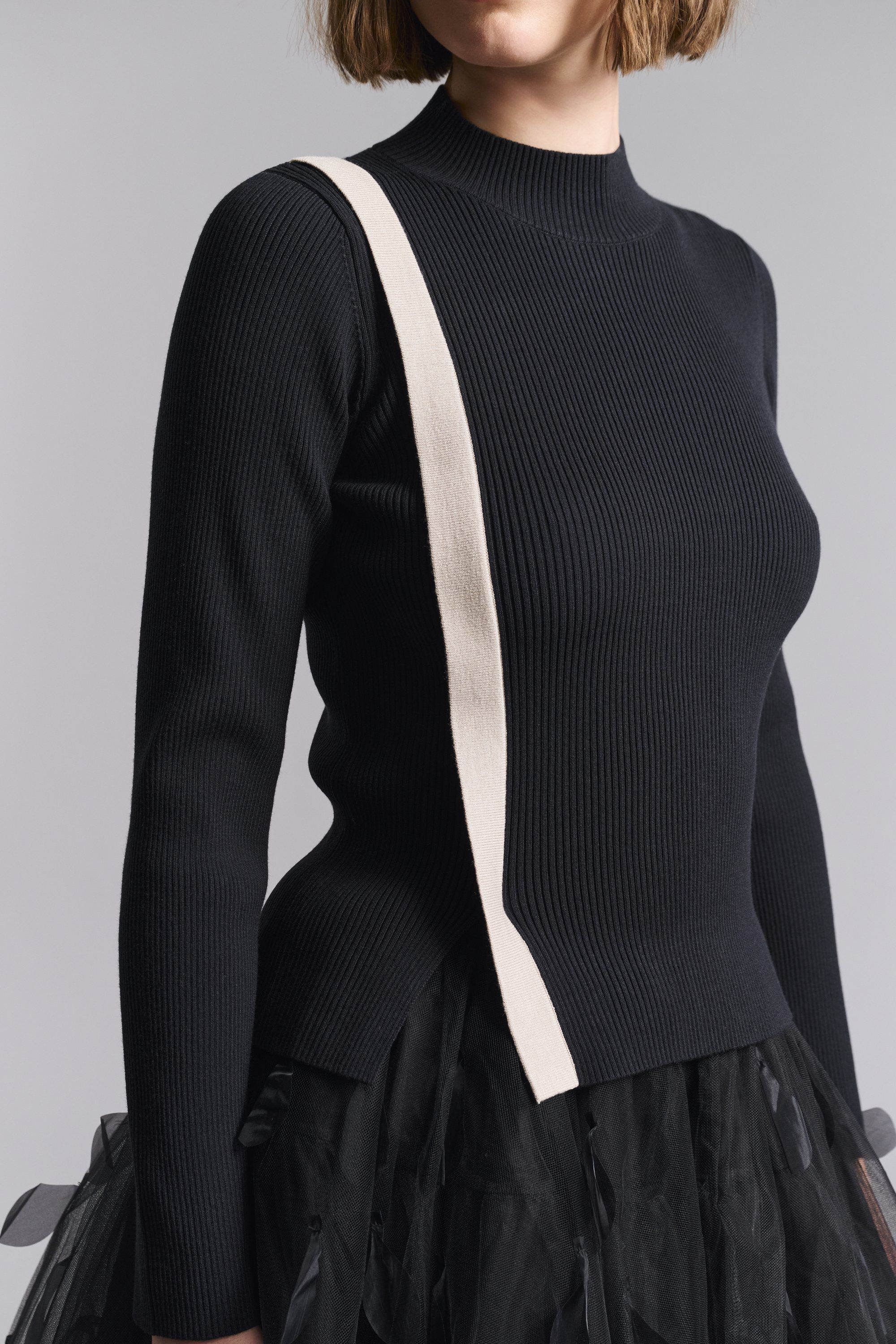 Saku bluse med slids