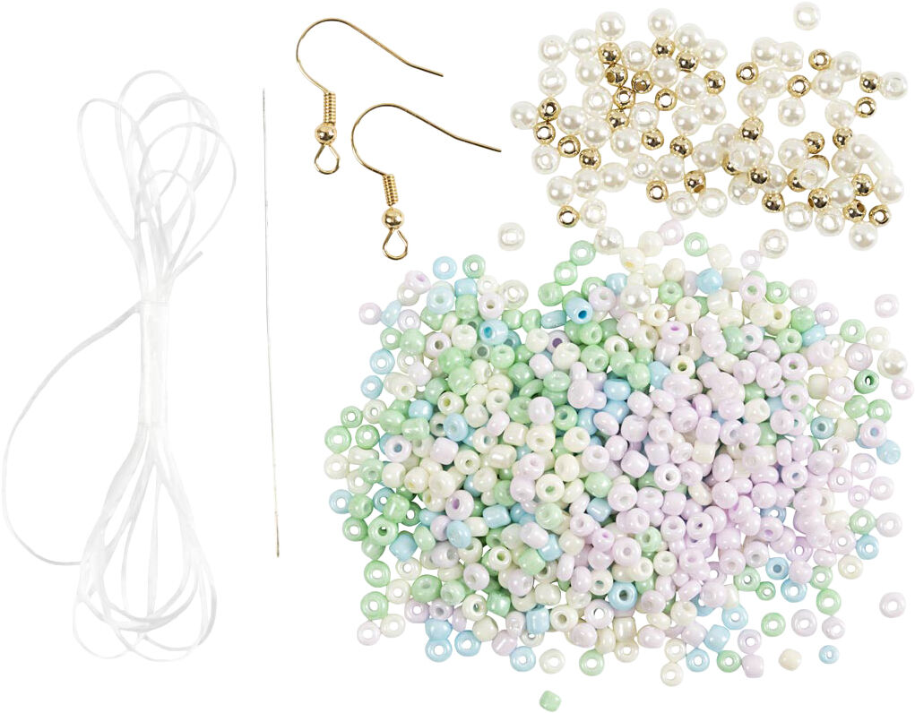 Mini DIY Kit Smykker, Elastikarmb&aring;nd og &oslash;rering