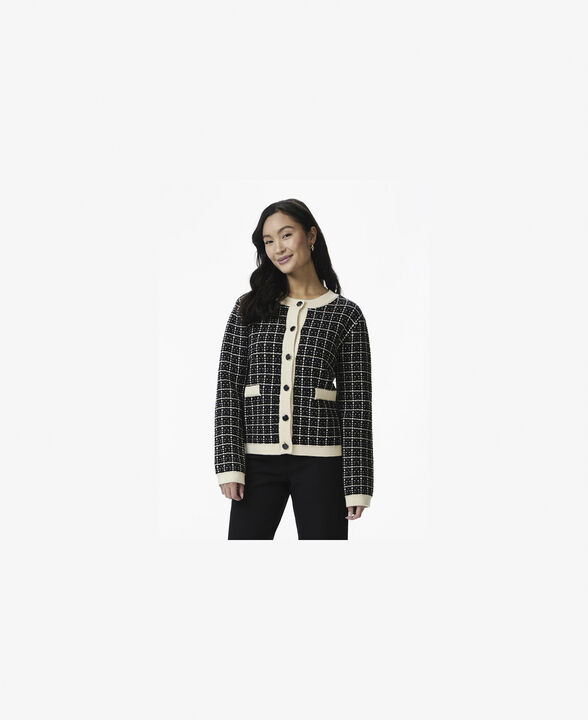 YASLIVIA LS SHORT KNIT CARDIGAN NOO