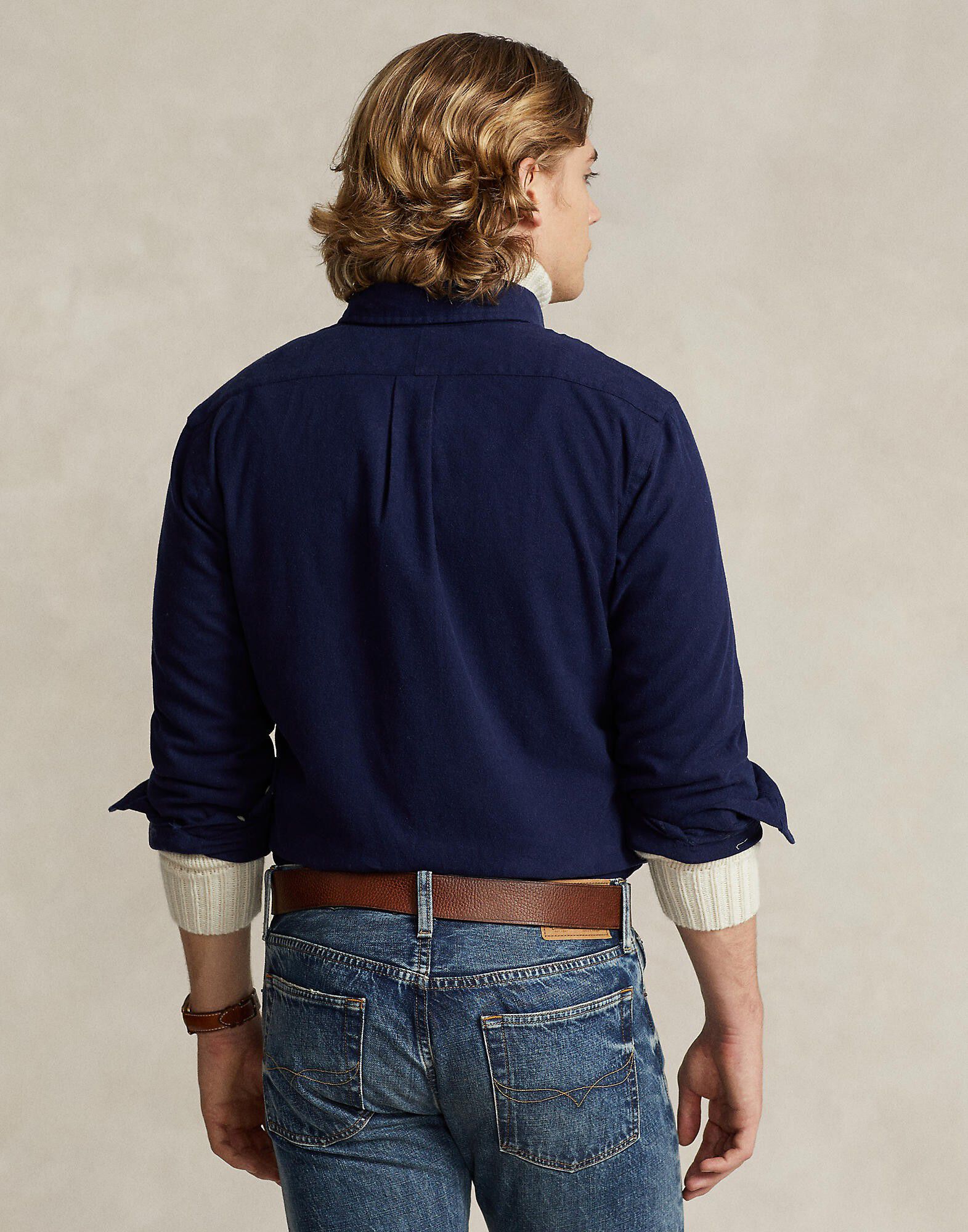 Custom Fit Brushed Flannel Shirt