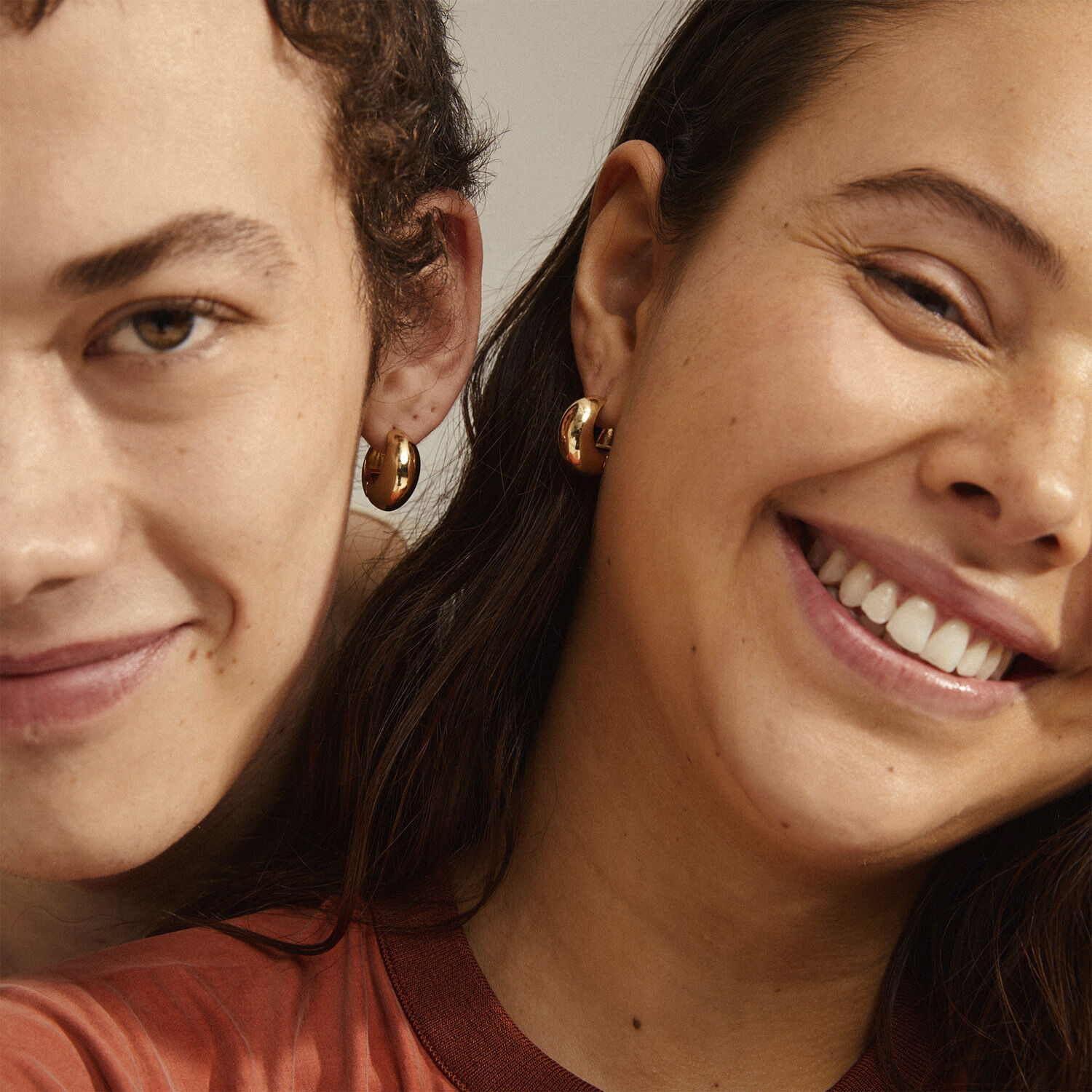 IOANNA recycled chunky hoops gold-plated