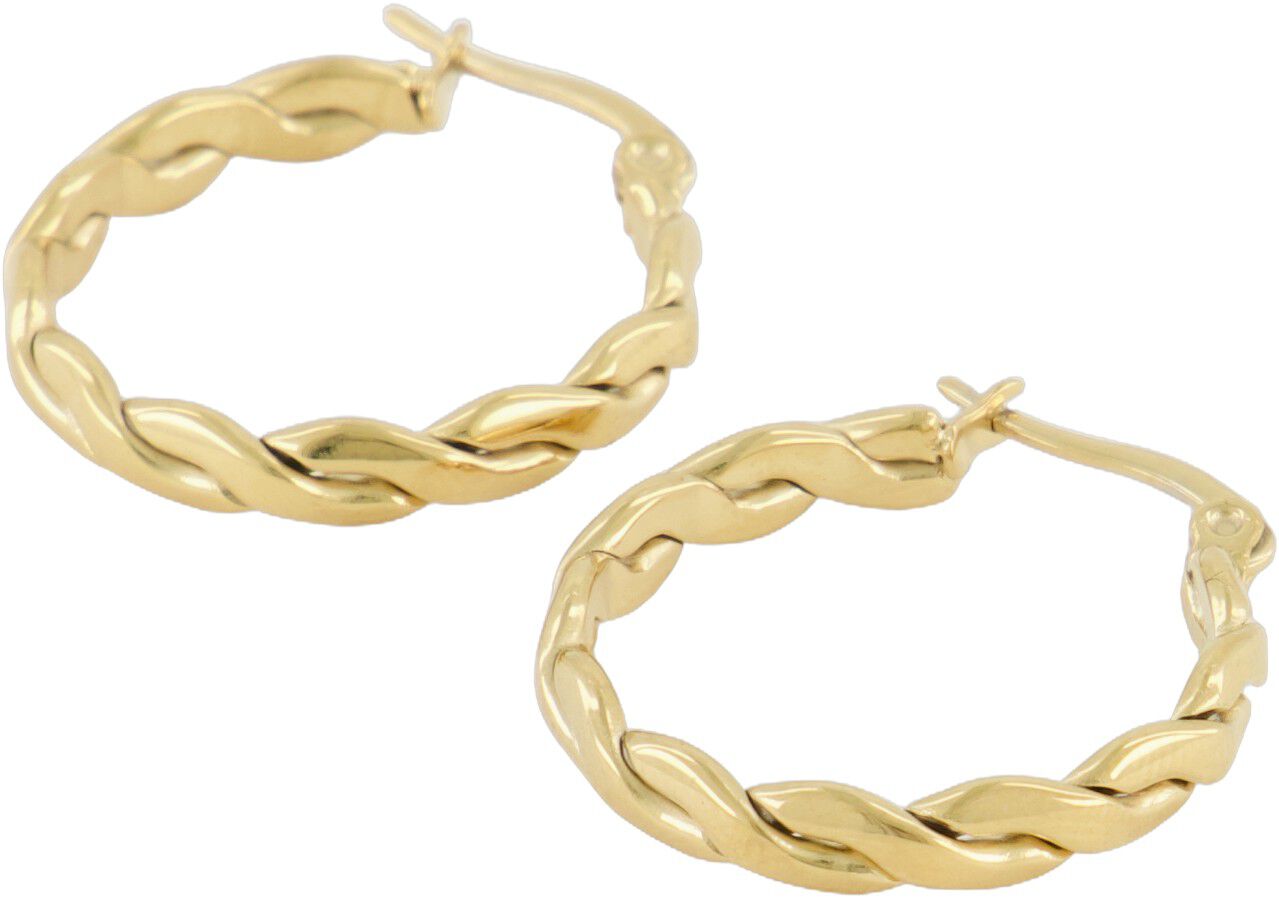 Round rope pattern earrings