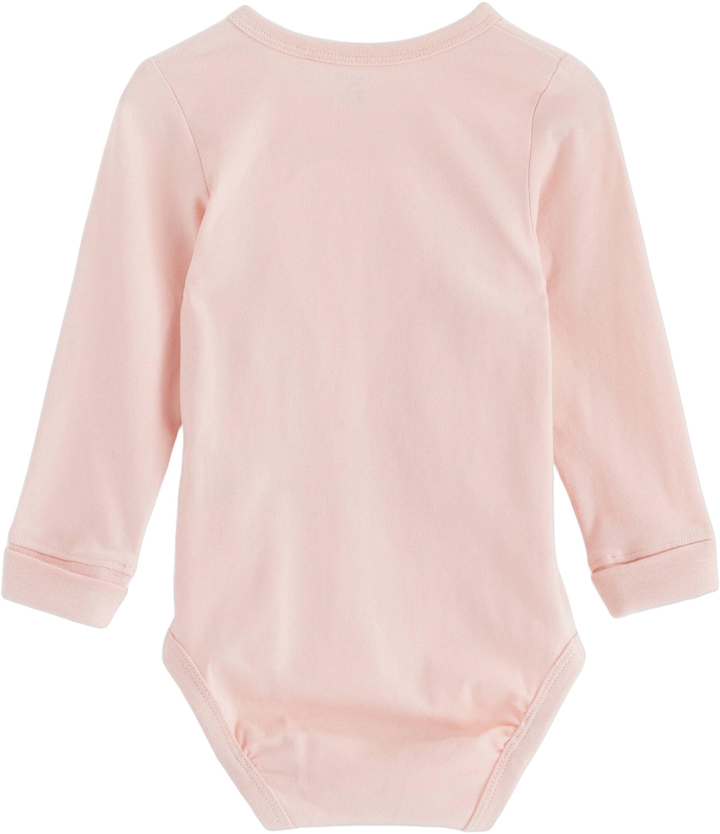 Cotton jersey baby bodysuit with lo