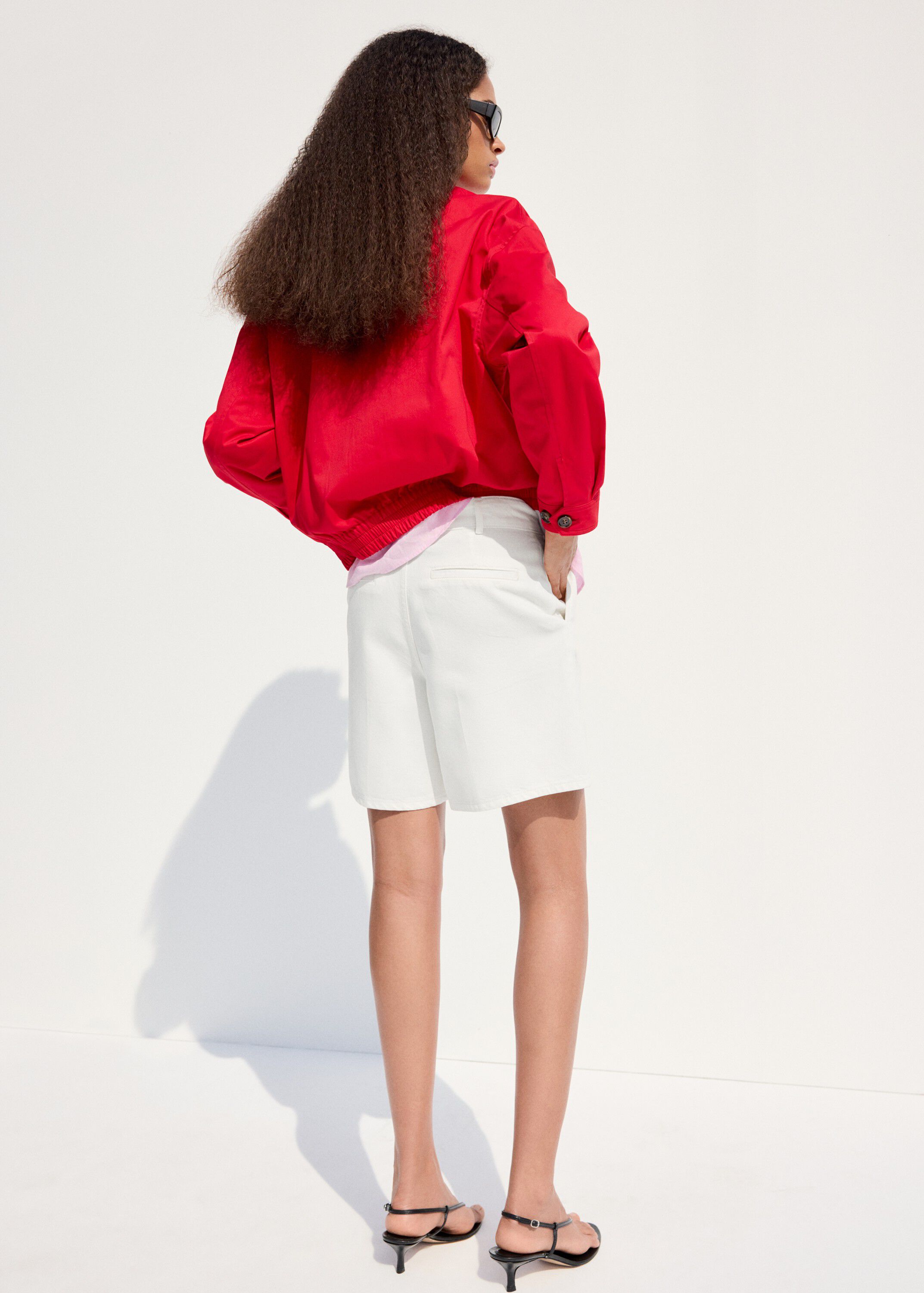 Straight cotton Bermuda shorts