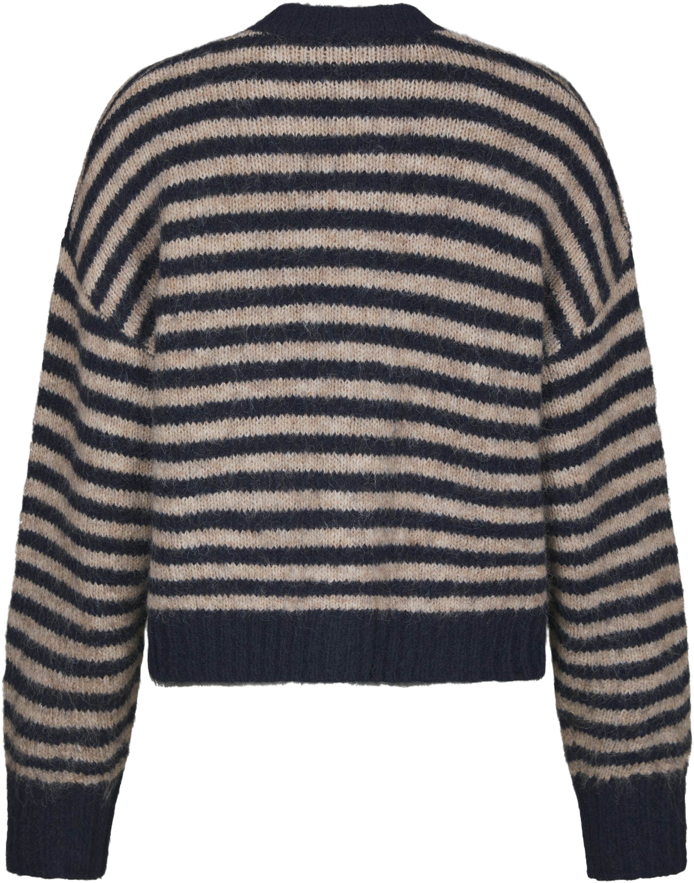 Isana Stripe Fluffy Knit Cardigan