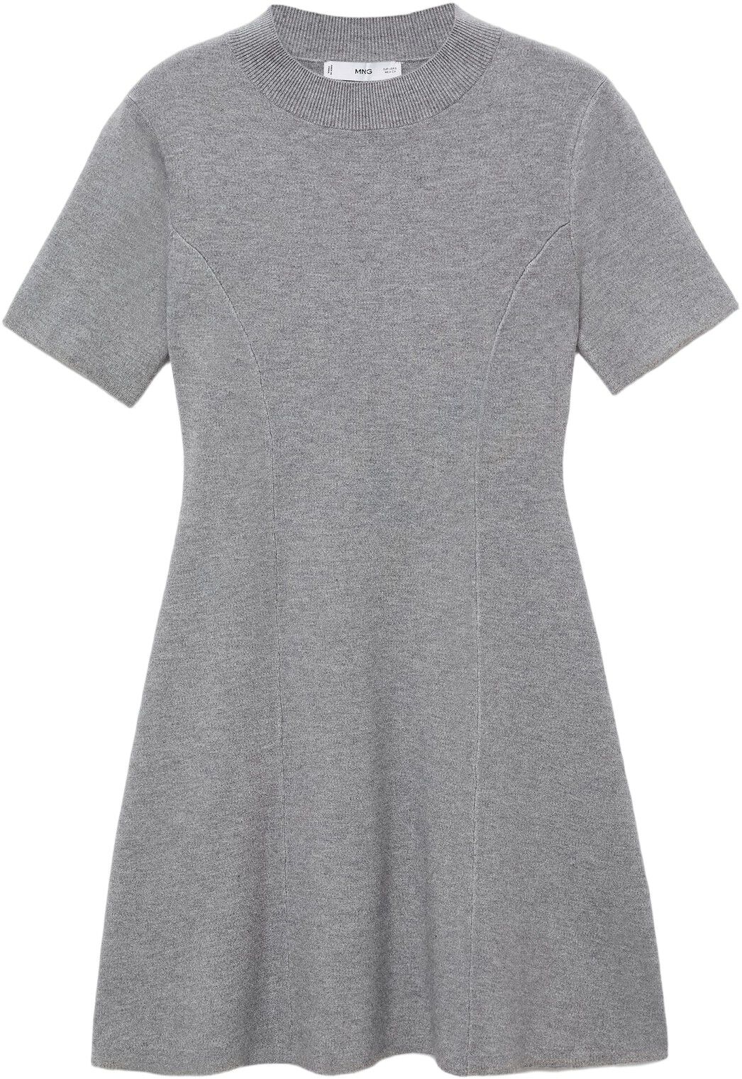 Fine-knit flared dress