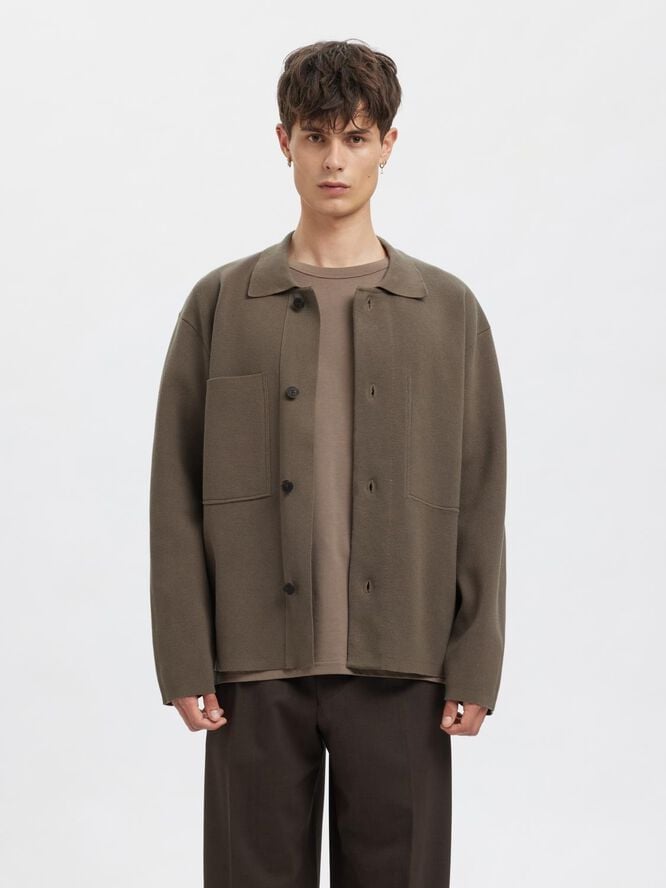 ANRHARKI LS KNIT POLO CARDIGAN