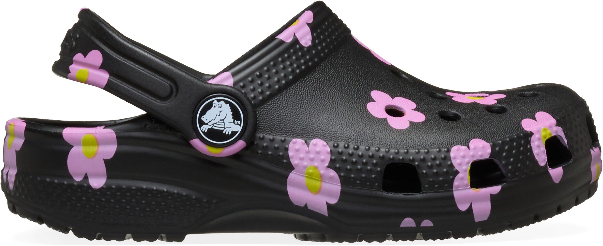 Classic Flower Clog T Blk