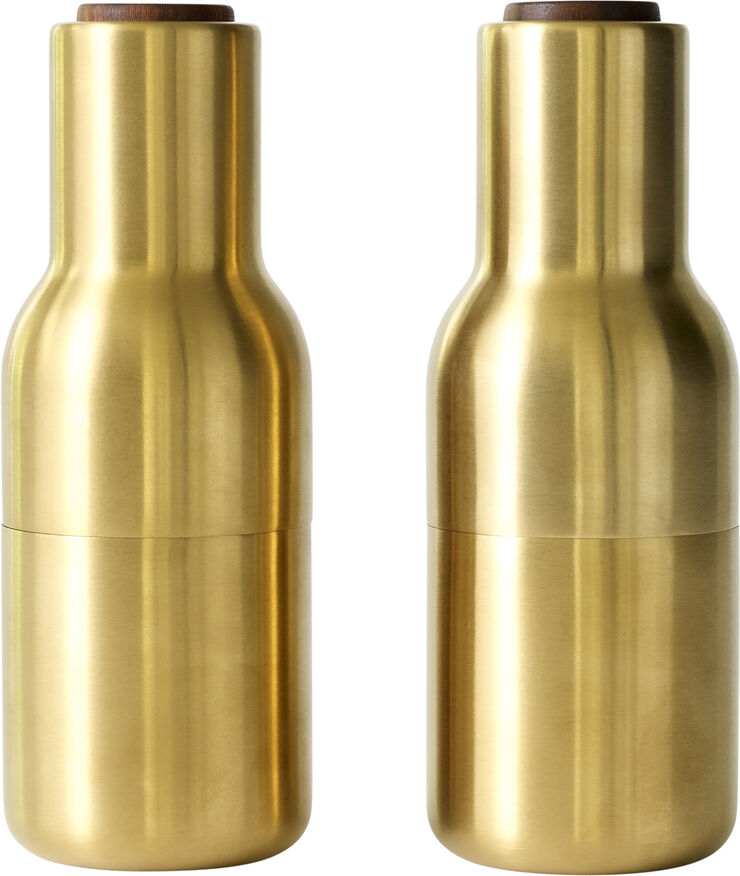 Bottle Grinder, Brushed Brass, Waln