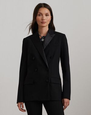 STR POLY DBL CREPE-JACKET