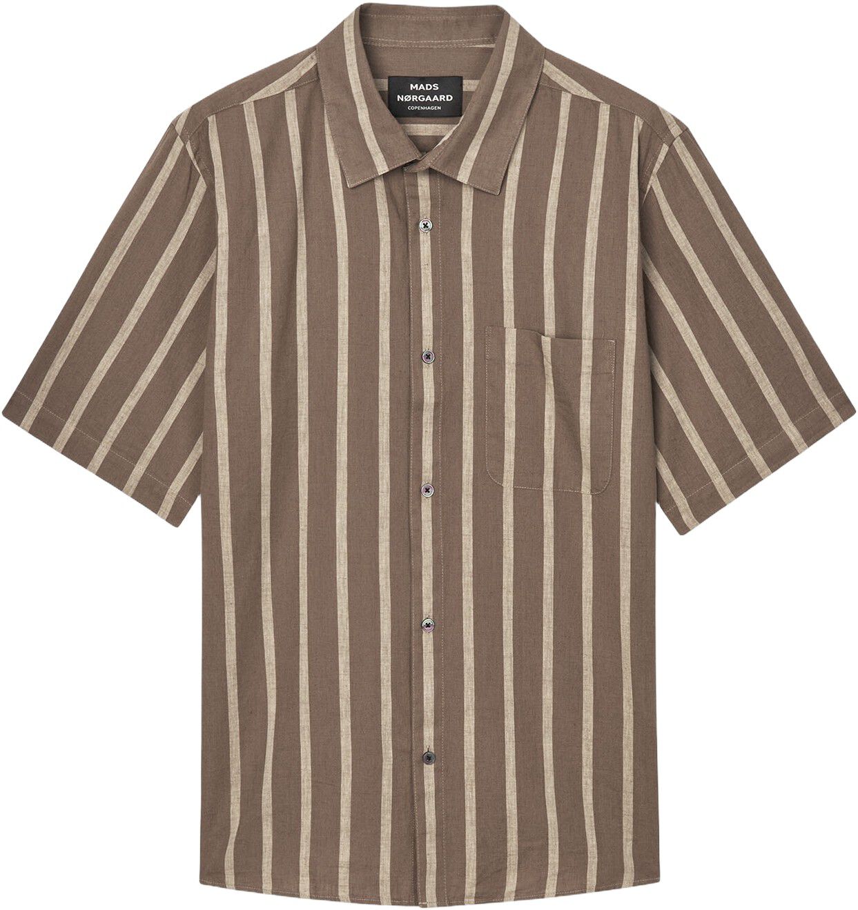 Cotton Linen Victor Stripe Shirt SS