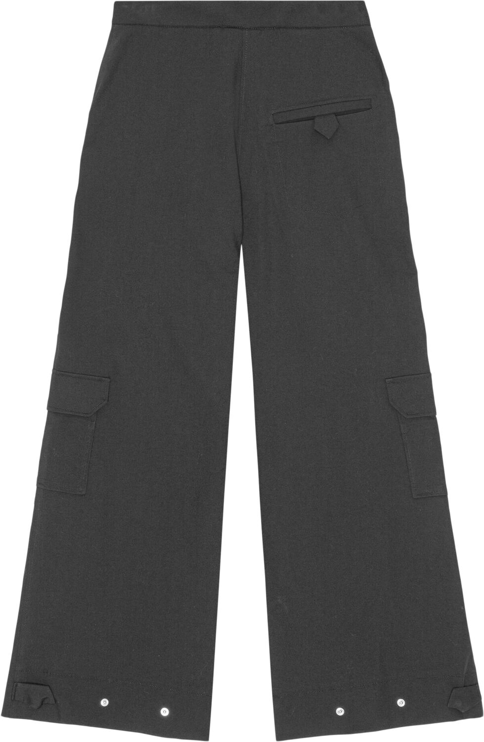 Solid Twill Suiting Cargo Pants