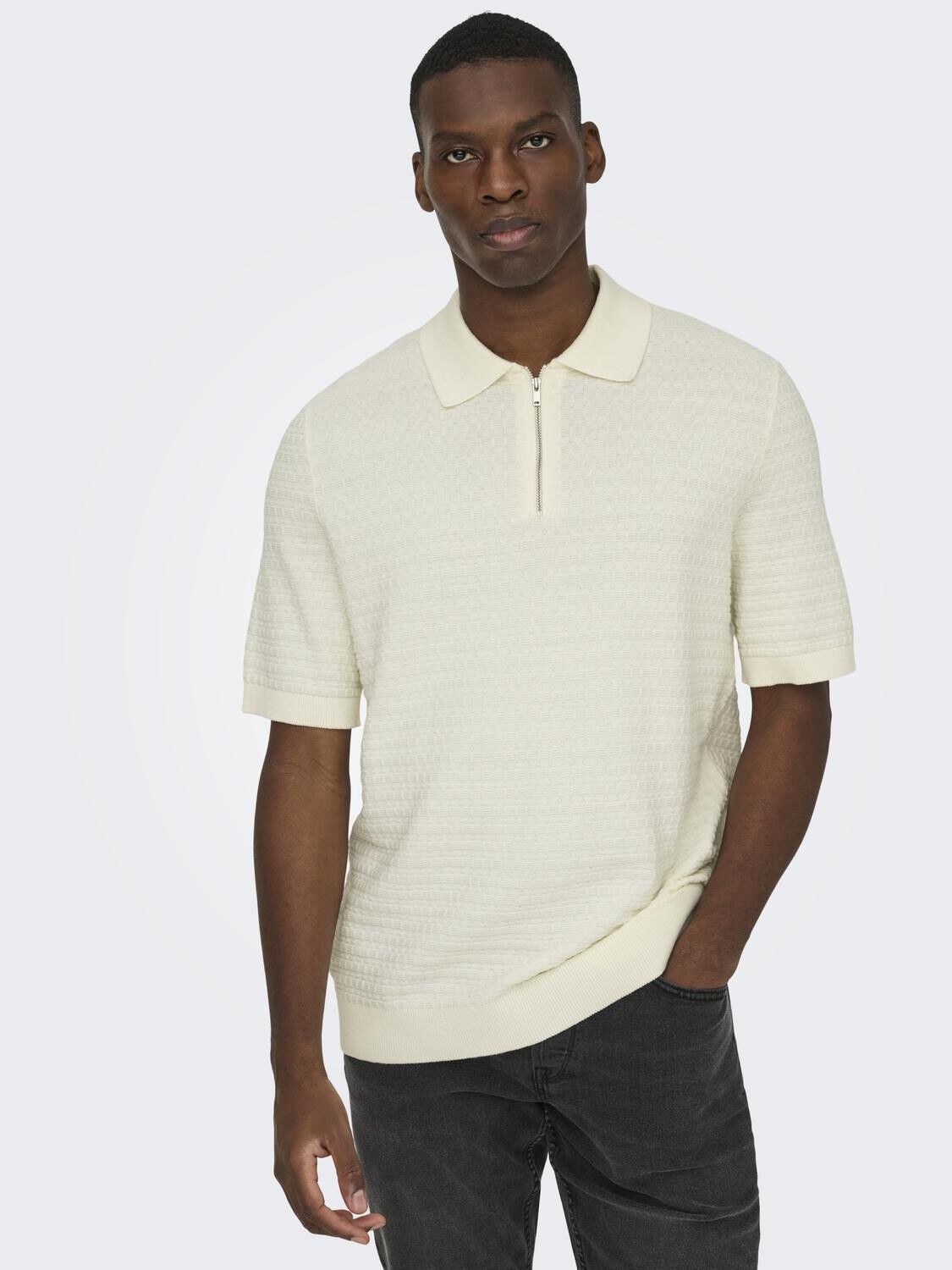 ONSMENU REG SS STRUCTURE POLO KNIT