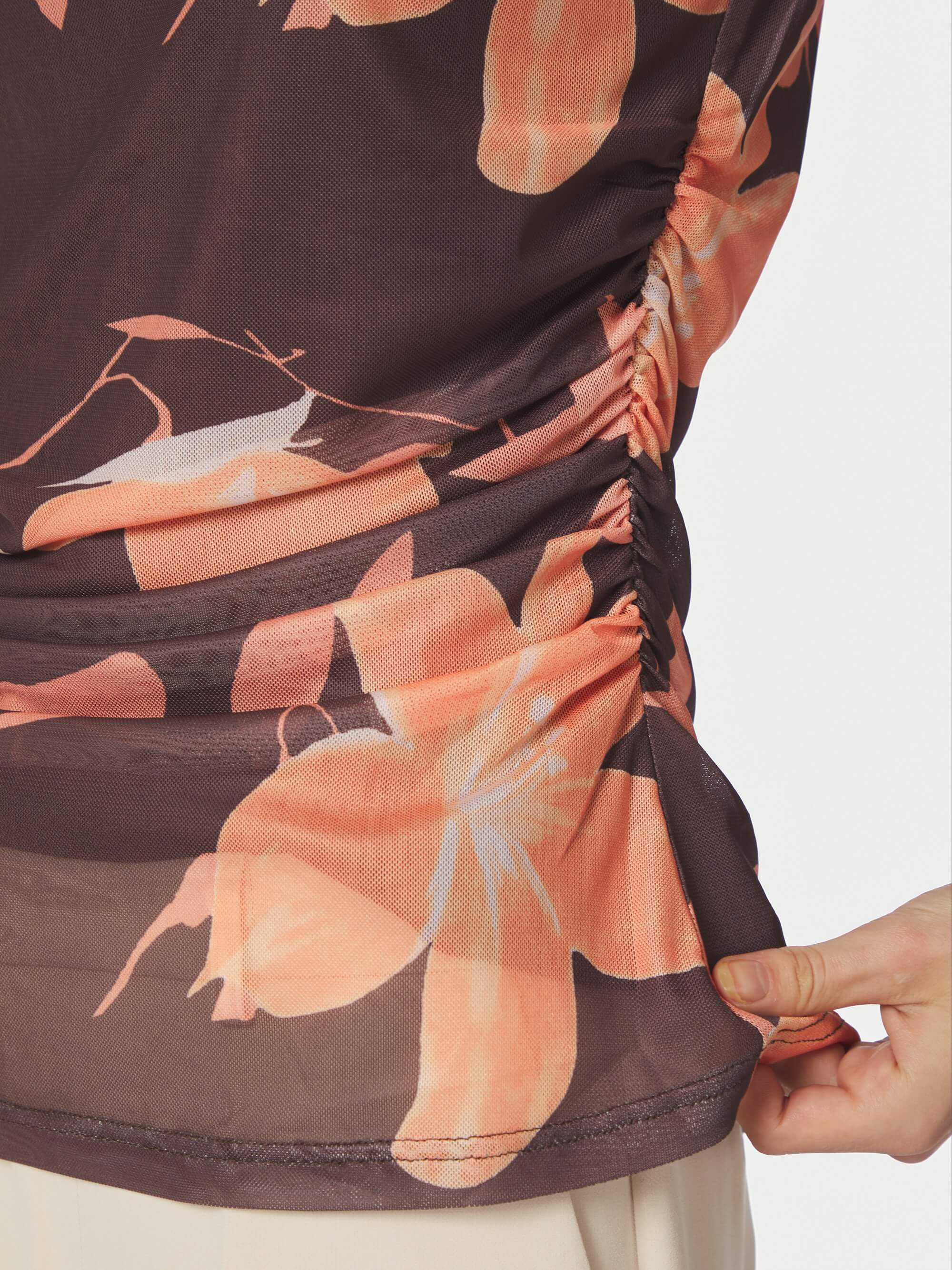 Liblana Flower Mesh Top