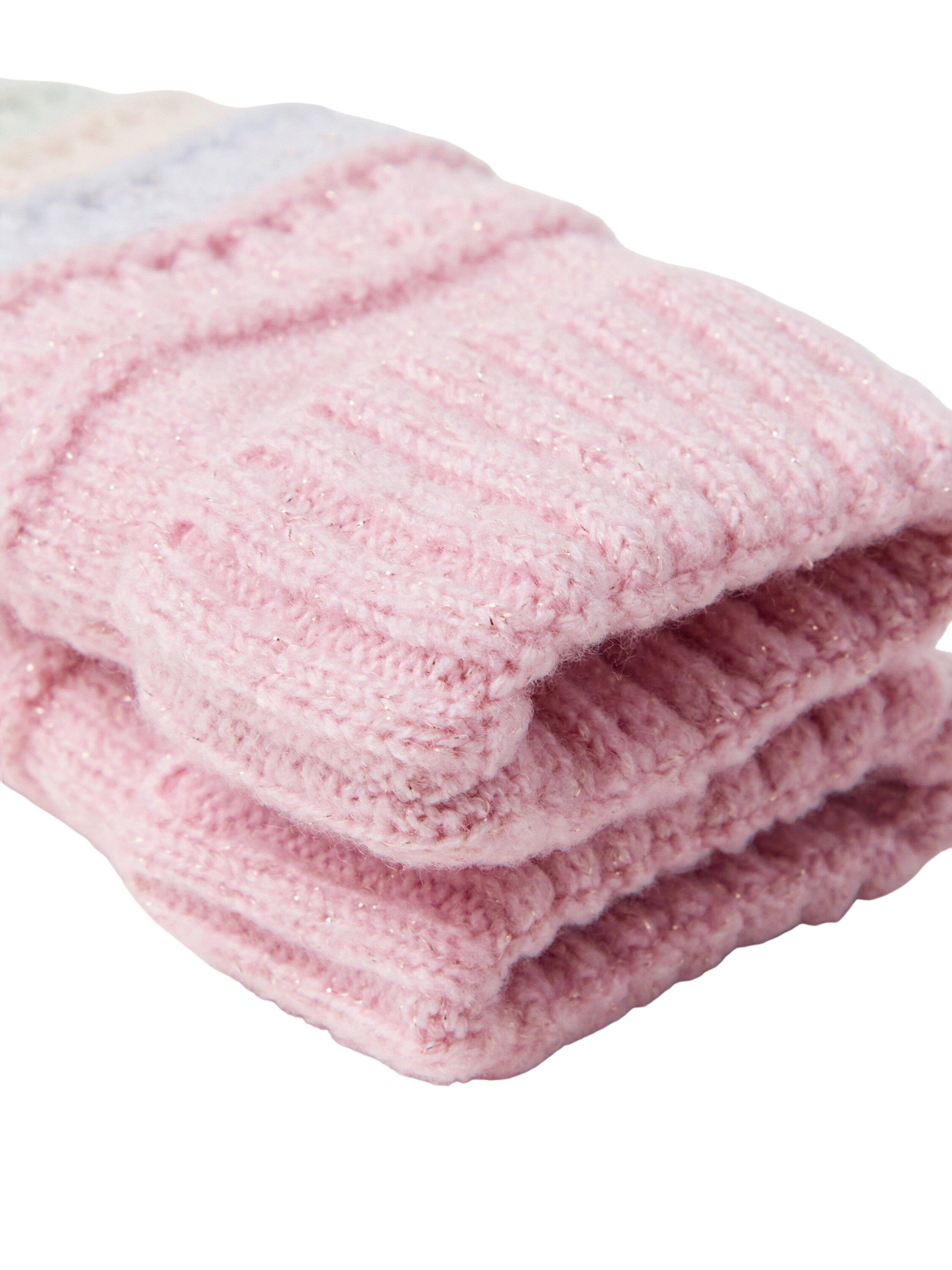 Hyggelige strikkede vanter i glitre