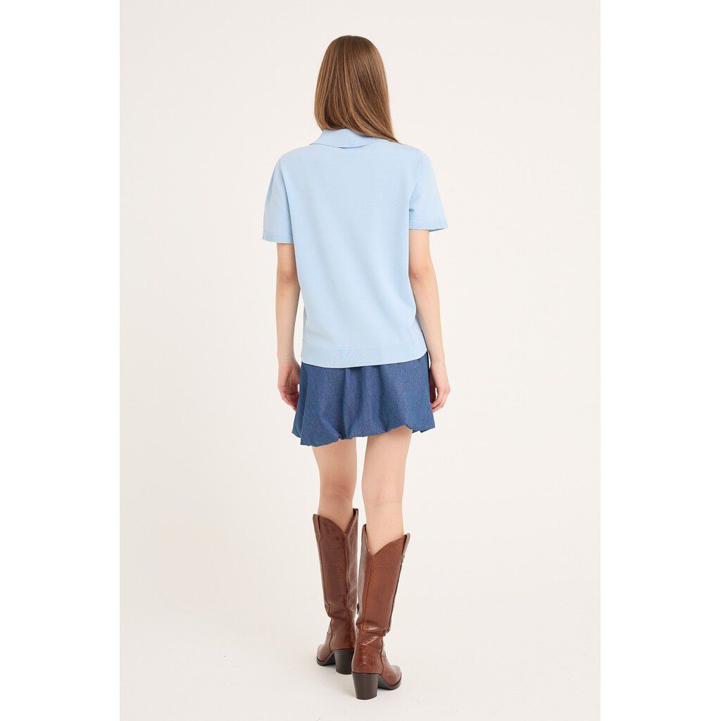 Rena polo knit blouse