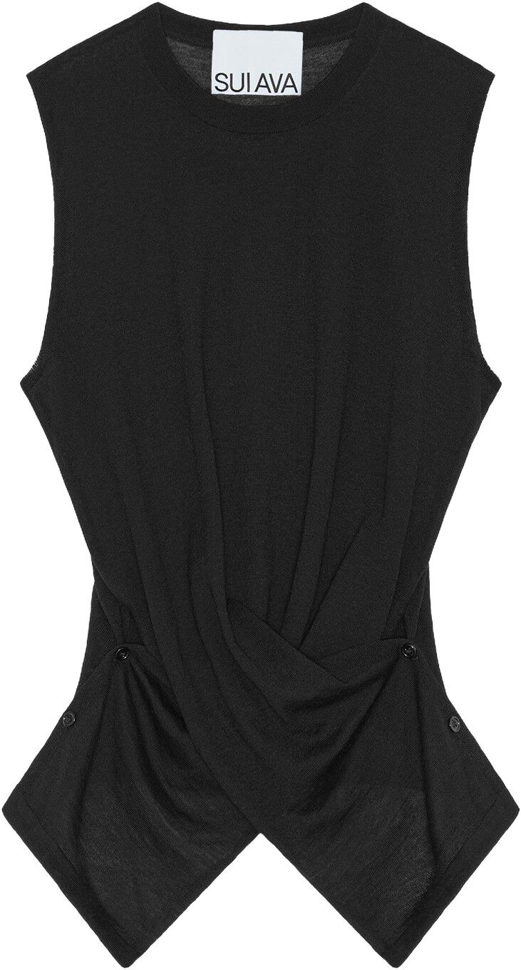 Draped Merino Wool Top