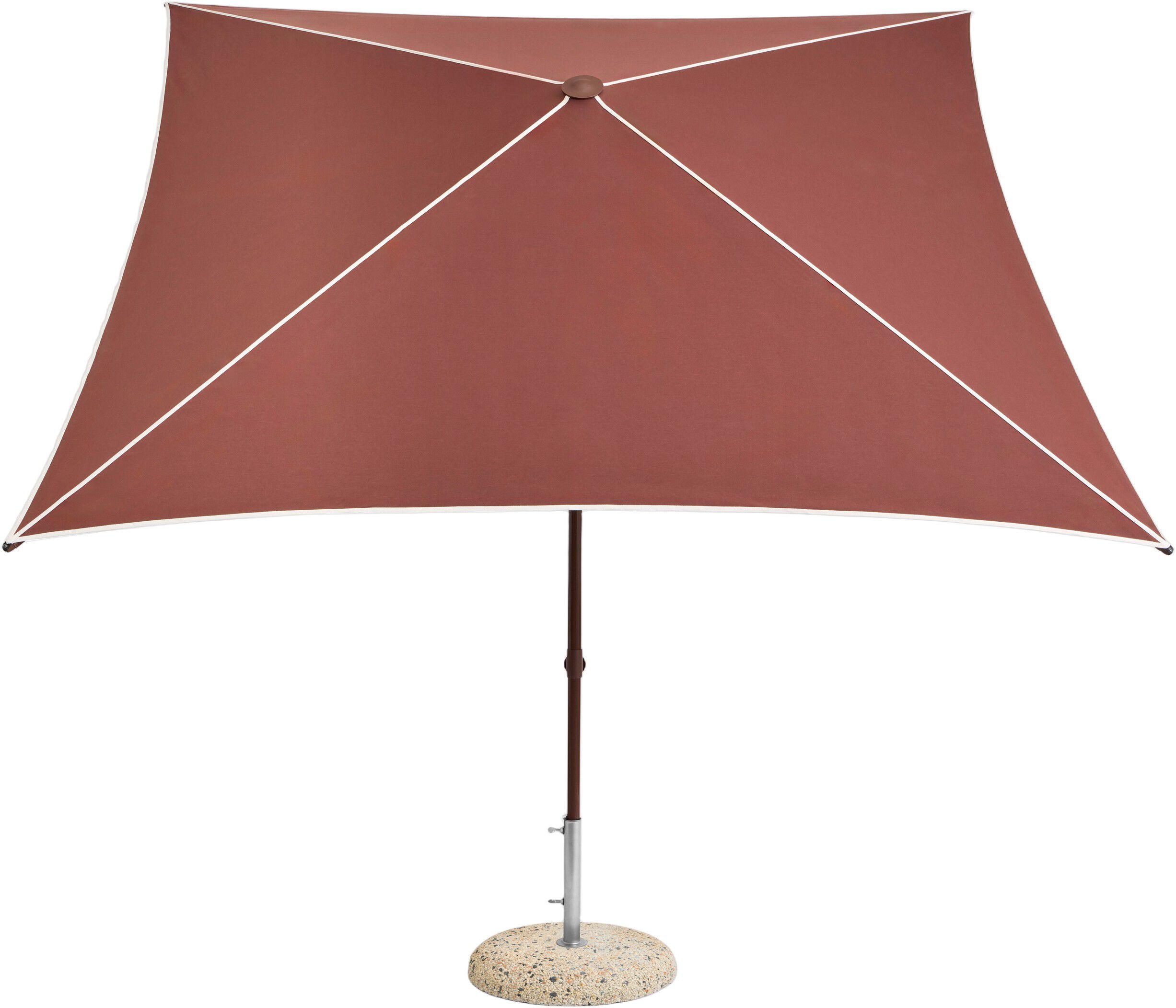 Terrazza Parasol-Square-Off-white and burgundy