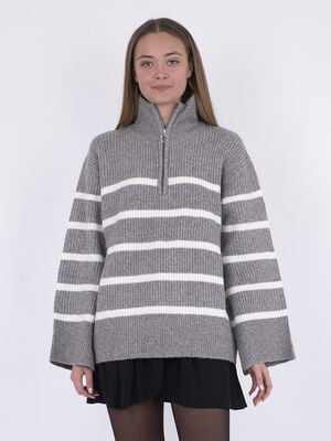 Nevena Stripe Knit Blouse