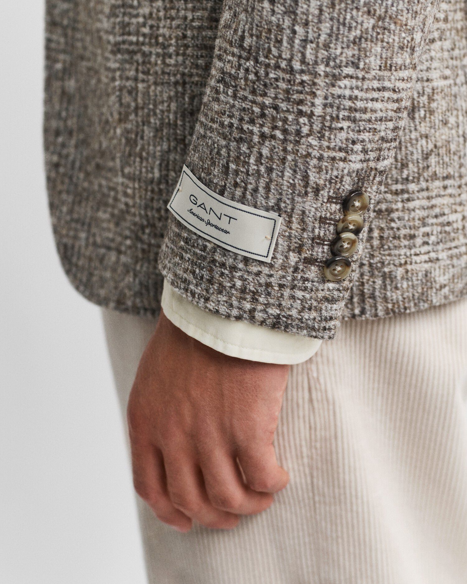 CHECKED KNIT BLAZER