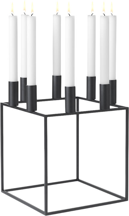 Kubus 8, Candle Holder, Black