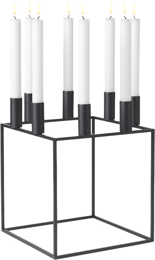 Kubus 8, Candle Holder, Black