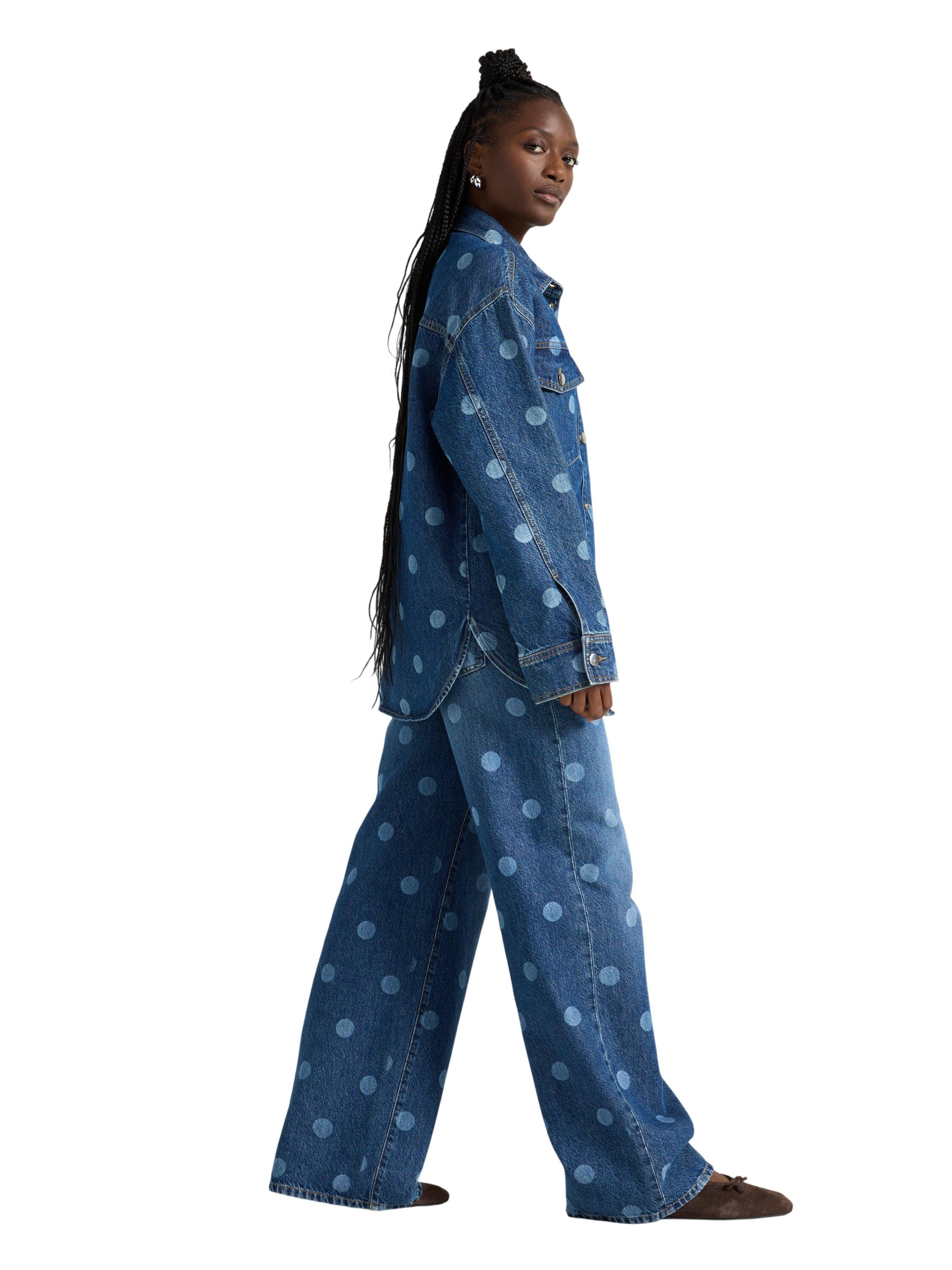 Midtaljede jeans i bomuldsdenim med