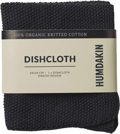 Knitted dishcloth Coal