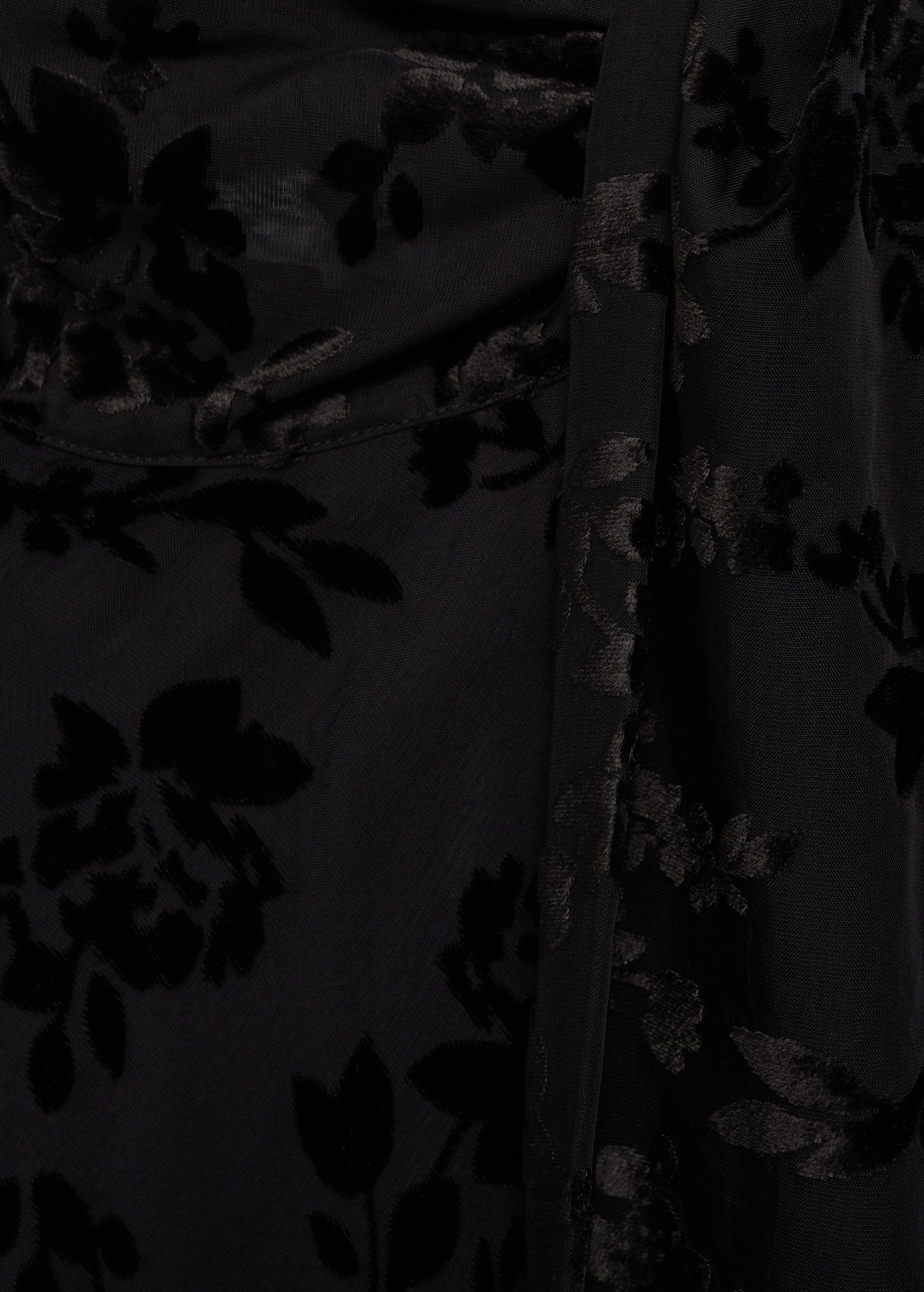 Floral jacquard foulard dress