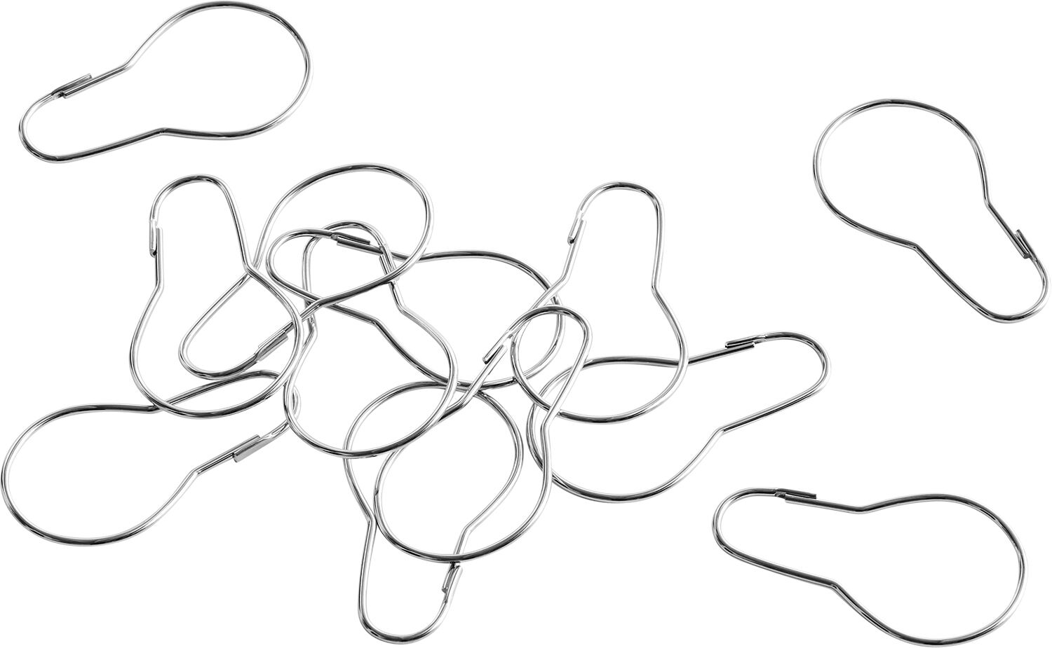 Shower Curtain Rings-Set of 12-Chro