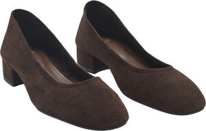100% suede leather heeled shoe