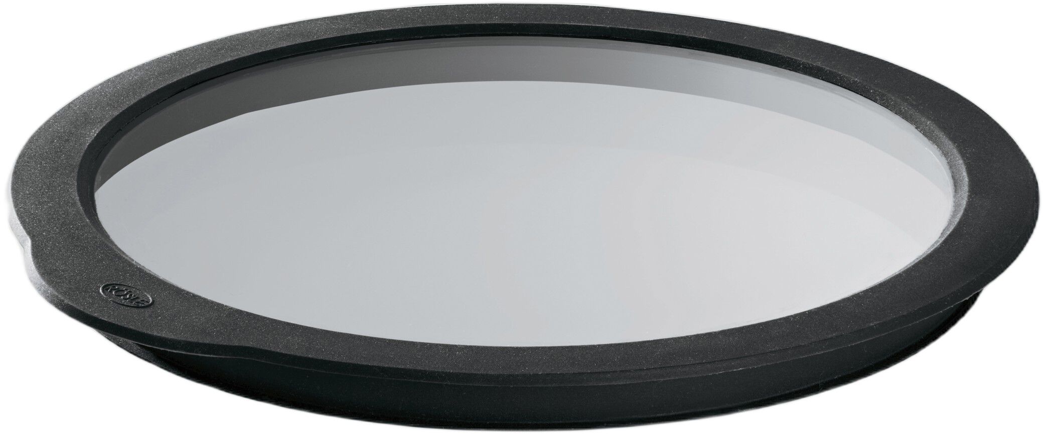 Glasl&aring;g 12 cm Klar/Sort Glas/Silikone