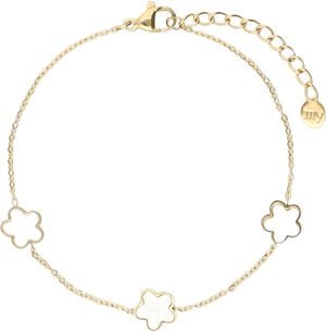 Bracelet 3 flowers pearl