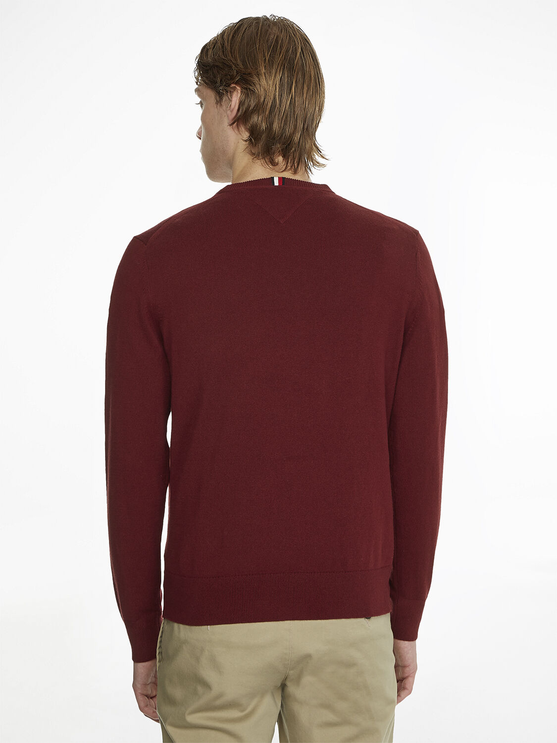 Crew Neck Jumper With Cashmere