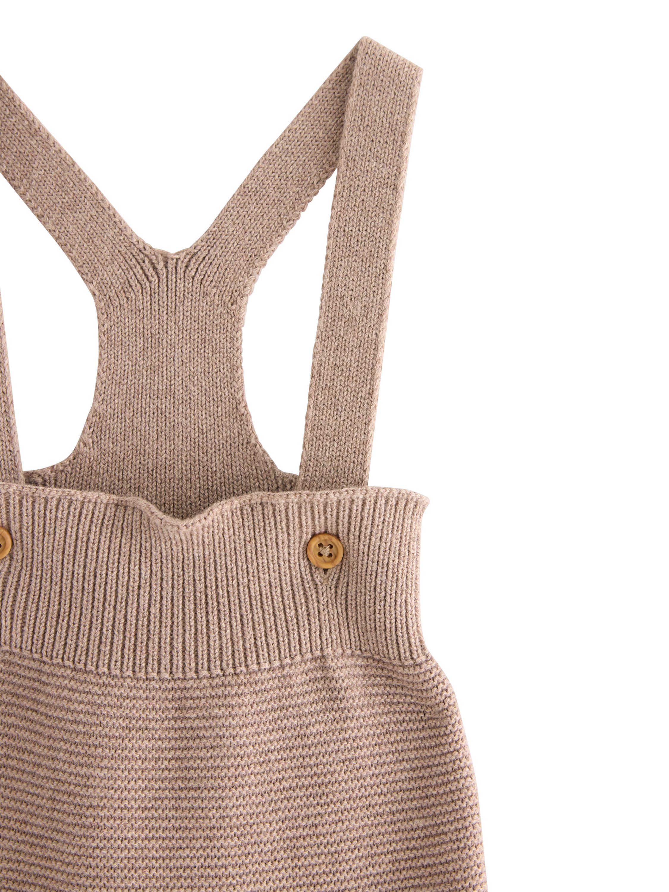 Strikkede sm&aelig;kbukser i bl&oslash;d og elas