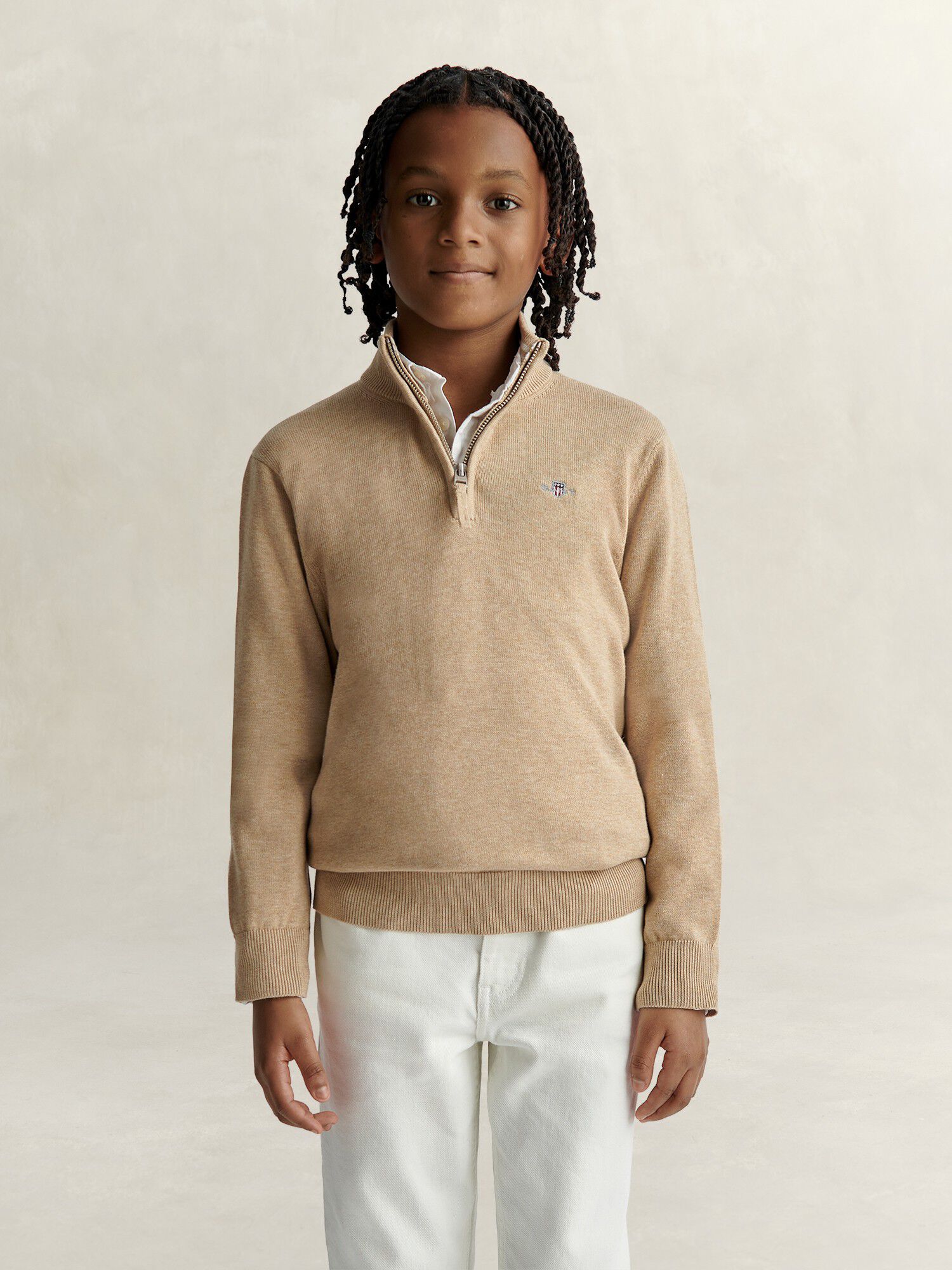 Shield Cotton Half Zip Sweater
