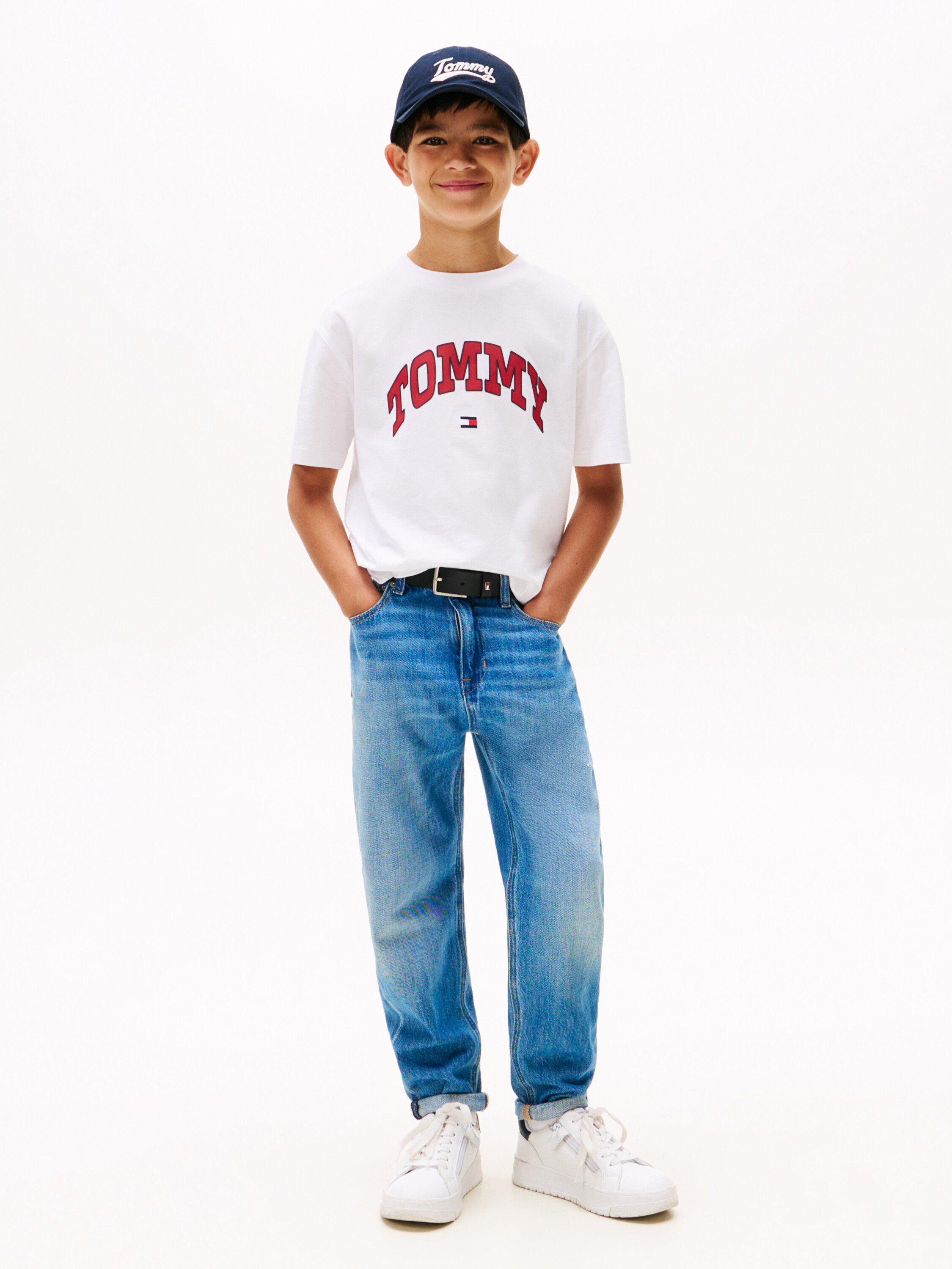 VARSITY RAISED PRINT TEE SS