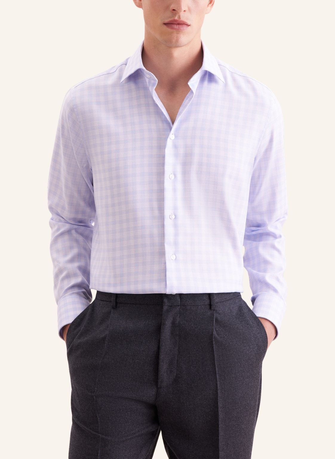 Business shirt Regular 1/1 Kent-Collar Check