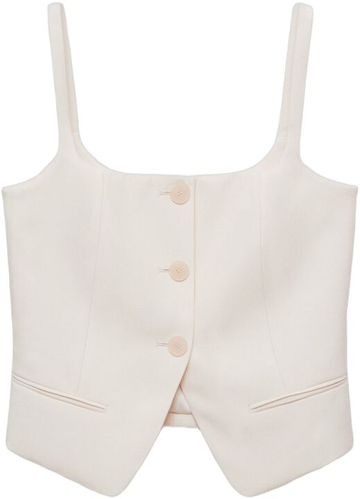 Suit waistcoat with open back