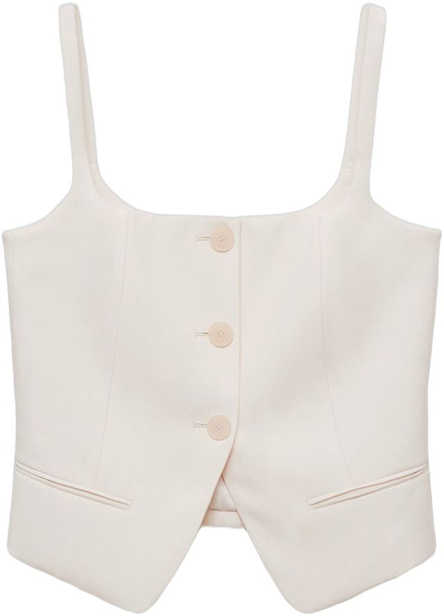 Suit waistcoat with open back