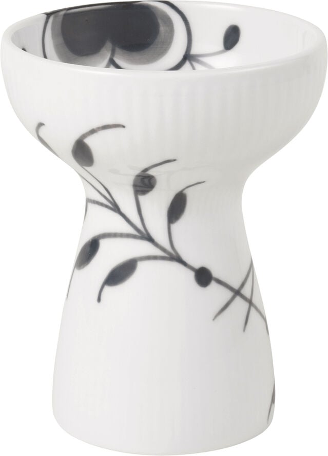 Sort Mega Riflet Åben Vase, 11 cm